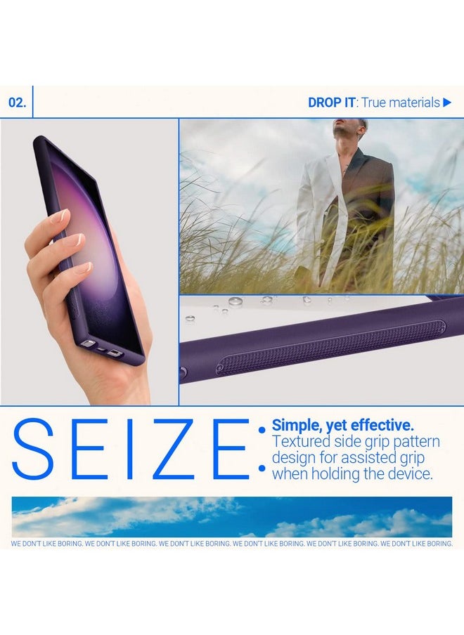 CASEOLOGY by Spigen Skyfall Back Cover Case Compatible with Samsung Galaxy S23 Ultra Case (TPU and PC | Lilac Purple)