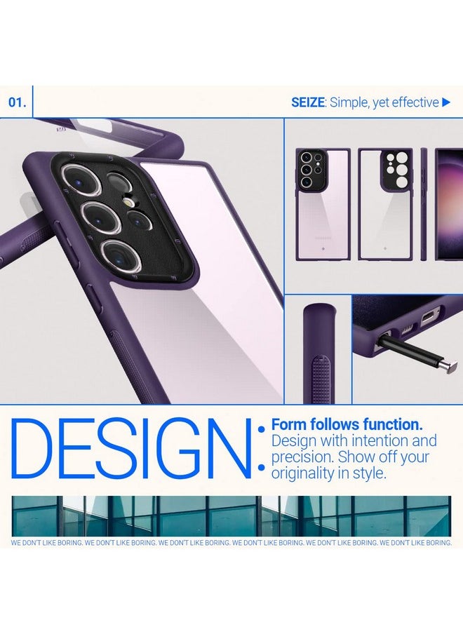 CASEOLOGY by Spigen Skyfall Back Cover Case Compatible with Samsung Galaxy S23 Ultra Case (TPU and PC | Lilac Purple)
