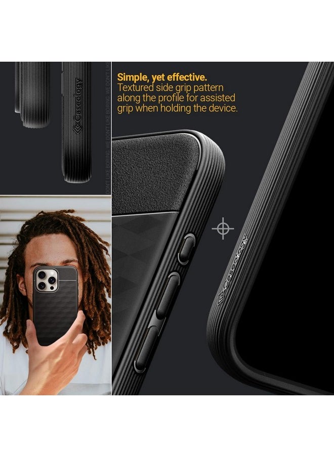 CASEOLOGY by Spigen Parallax Mag Back Cover Case Compatible with iPhone 15 Pro Case (TPU and Polycarbonate | Matte Black)