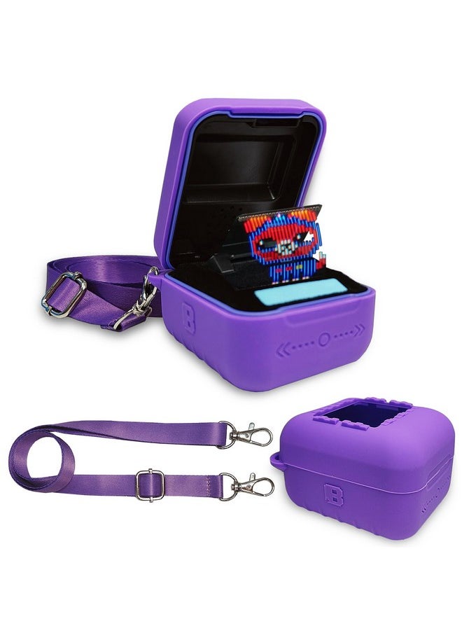 Silicone Cover Case for Bitzee Interactive Toy Digital Pet and Case, Protective Skin Sleeve for Bitzee Virtual Electronic Pets Accessories (Case Only) (Purple, Case for Bitzee 15 Animals)
