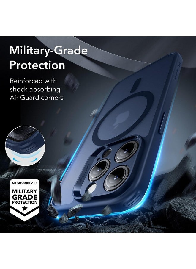 ESR for iPhone 15 Pro Case (5 in 1) Set, Translucent Matte Case with Screen Protector and Camera Lens Protectors, Compatible with MagSafe, Military-Grade Protection, Classic Series, Frosted Blue