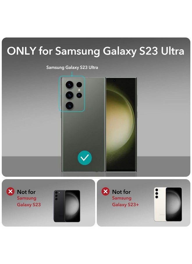 ESR for Samsung Galaxy S23 Ultra Case with Adjustable Stand, Military-Grade Drop Protection, 3 Stand Modes, TPU, Supports Wireless Charging, Slim Patented Metal Kickstand Phone Back Cover, Black