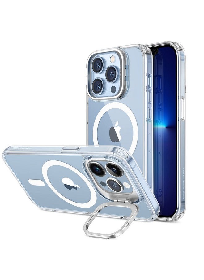 ESR for iPhone 13 Pro Max Case, Compatible with MagSafe, Adjustable Camera Ring Stand, Scratch Resistant Back, Military-Grade Protection, TPU, Classic Magnetic Back Cover with Kickstand, Clear