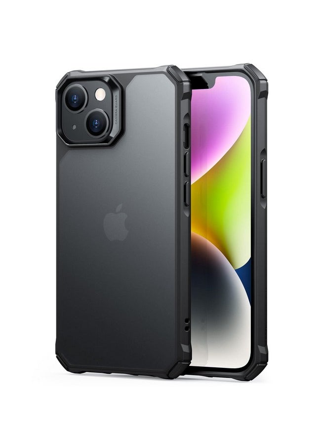 ESR for iPhone 13/14 Cover，Military-Grade Drop Protection, Shockproof Air-Guard Corners, TPU Phone Cover, Anti-Yellowing, Air Armor Scratch Resistant, Hard Acrylic Back Case, Frosted Black