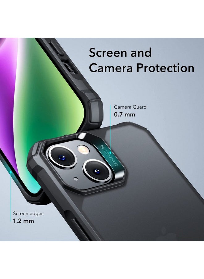ESR for iPhone 13/14 Cover，Military-Grade Drop Protection, Shockproof Air-Guard Corners, TPU Phone Cover, Anti-Yellowing, Air Armor Scratch Resistant, Hard Acrylic Back Case, Frosted Black