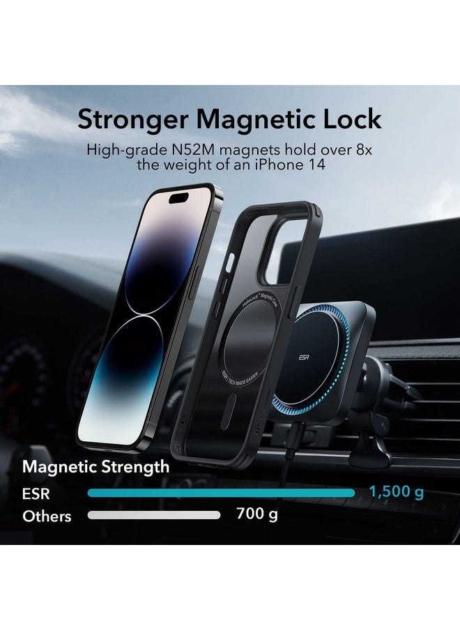 ESR for iPhone 14 Pro Max Case, Compatible with MagSafe, Scratch-Resistant, Thin and Slim, Classic Shockproof Military-Grade Protection, TPU, Magnetic Back Cover, Frosted Black