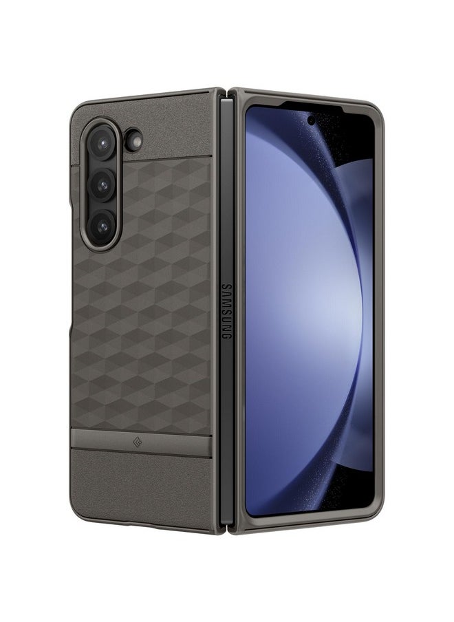 CASEOLOGY by Spigen Parallax Back Cover Case Compatible with Samsung Galaxy Z Fold 5 [Air Space Technology Protection] Dual Protection Case for Samsung Z Fold 5 5G (TPU and PC | Ash Gray)