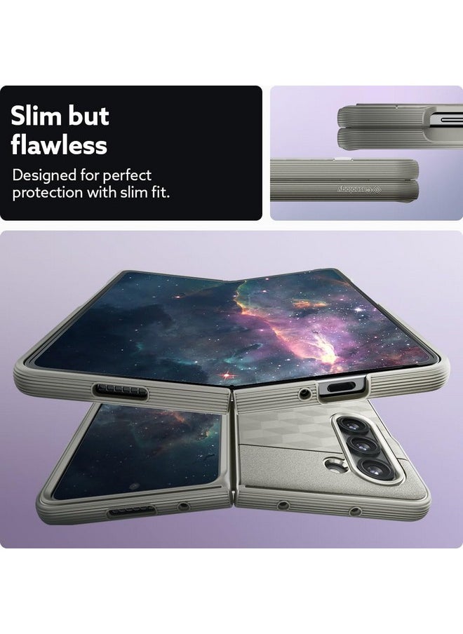 CASEOLOGY by Spigen Parallax Back Cover Case Compatible with Samsung Galaxy Z Fold 5 [Air Space Technology Protection] Dual Protection Case for Samsung Z Fold 5 5G (TPU and PC | Ash Gray)