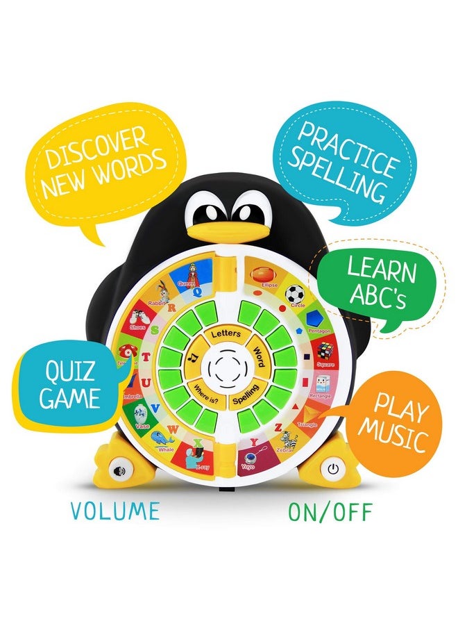 Penguin Power ABC Learning & Educational Toys for Preschoolers - Preschool Learning Activities Toys to Learn ABCs, Words, Spelling, Shapes, Quiz & Songs - Learning Toys for 3+ Year Olds Boys and Girls