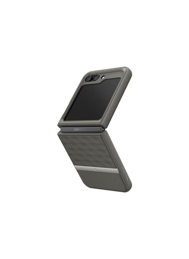 CASEOLOGY by Spigen Parallax Back Cover Case Compatible with Samsung Galaxy Z Flip 5 [Air Space Technology Protection] Dual Protection Case for Samsung Z Flip 5 5G (TPU and PC | Ash Gray)