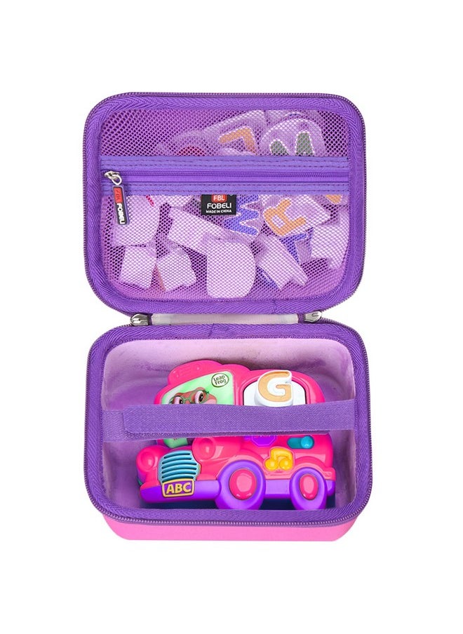 FBLFOBELI EVA Hard Carrying Case Compatible with LeapFrog Fridge Phonics Magnetic Letter Set (Pink)