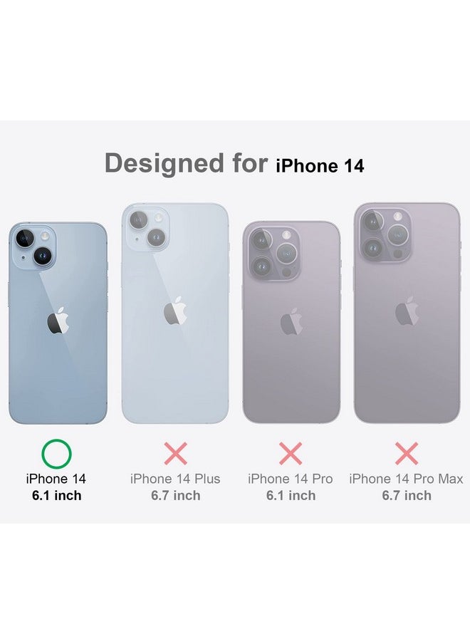 KAPAVER Polycarbonate For Iphone 14 Matte Clear Case[Anti-Fingerprints ][Anti-Scratch] Frosted Translucent Shockproof Slim Cover 6.1 Inches (Matte Clear)