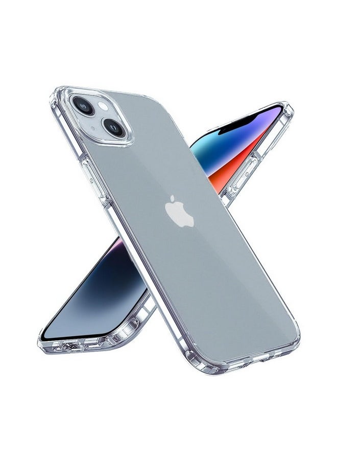 KAPAVER Polycarbonate For Iphone 14 Matte Clear Case[Anti-Fingerprints ][Anti-Scratch] Frosted Translucent Shockproof Slim Cover 6.1 Inches (Matte Clear)