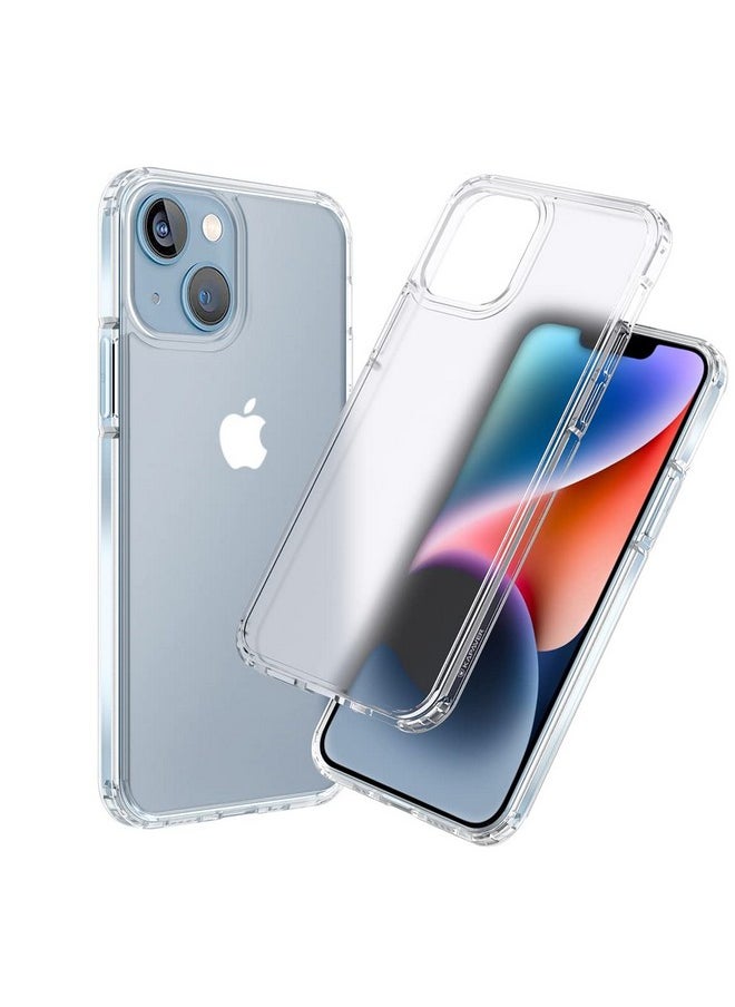 KAPAVER Polycarbonate For Iphone 14 Matte Clear Case[Anti-Fingerprints ][Anti-Scratch] Frosted Translucent Shockproof Slim Cover 6.1 Inches (Matte Clear)