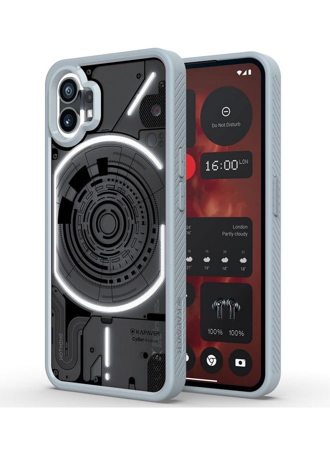 KAPAVER Cyber-i Edition Back Cover Case for Nothing Phone 1 - Gray [CyBer-01]