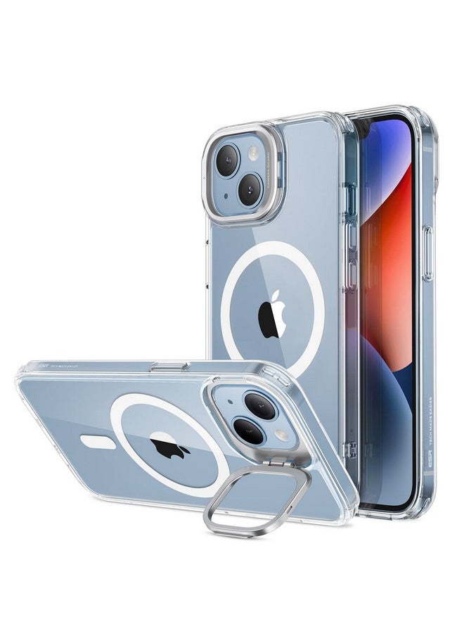 ESR for iPhone 14 Plus Case, Compatible with MagSafe, Adjustable Camera Ring Stand, Scratch Resistant Back, Military-Grade Protection, TPU, Classic Magnetic Back Cover with Kickstand, Clear
