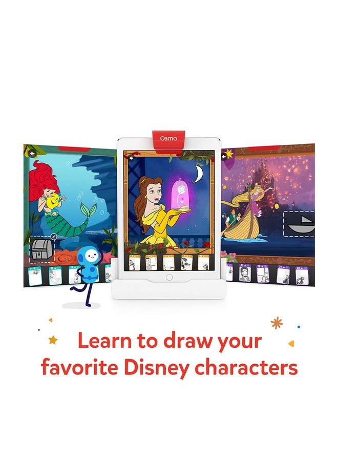 Osmo - Super Studio Disney Princess - Ages 5-11 - Learn to Draw - For iPad or Fire Tablet - Educational Learning Games - STEM Toy Gifts for Kids, Boy & Girl - Ages 5 6 7 8 9 10 11 (Osmo Base Required)