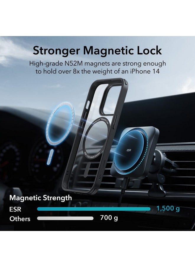 ESR for iPhone 14 Pro Case, Compatible with MagSafe, Scratch-Resistant, Thin and Slim, Classic Shockproof Military-Grade Protection, TPU, Magnetic Back Cover, Clear Black