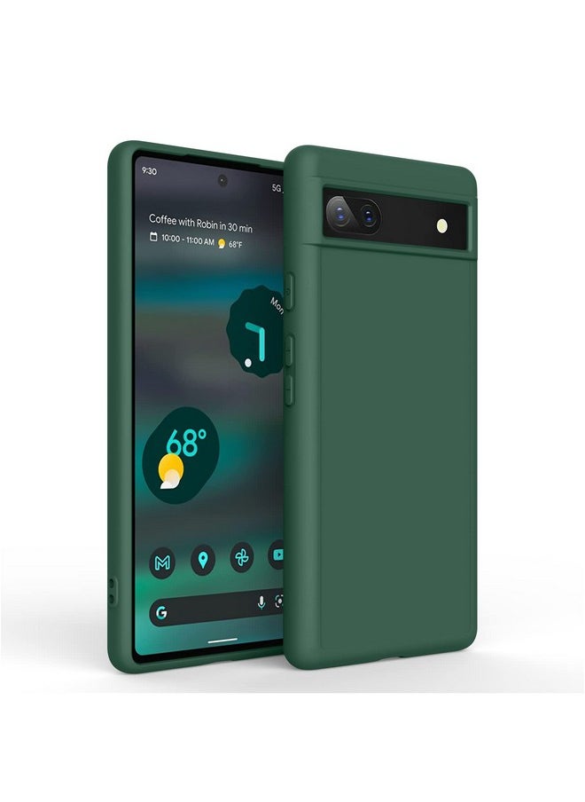 Tobfit TPU Case for Google Pixel 6a, Soft Protective Shockproof Phone Cover, Durable Anti-Scratch Smart Phone Case for Women Men(Dark Green)