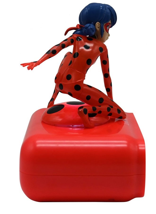 Lexibook - Miraculous Digital Alarm Clock with Night Light Snooze, Clock, Luminous Ladybug, Red colour - RL800MI