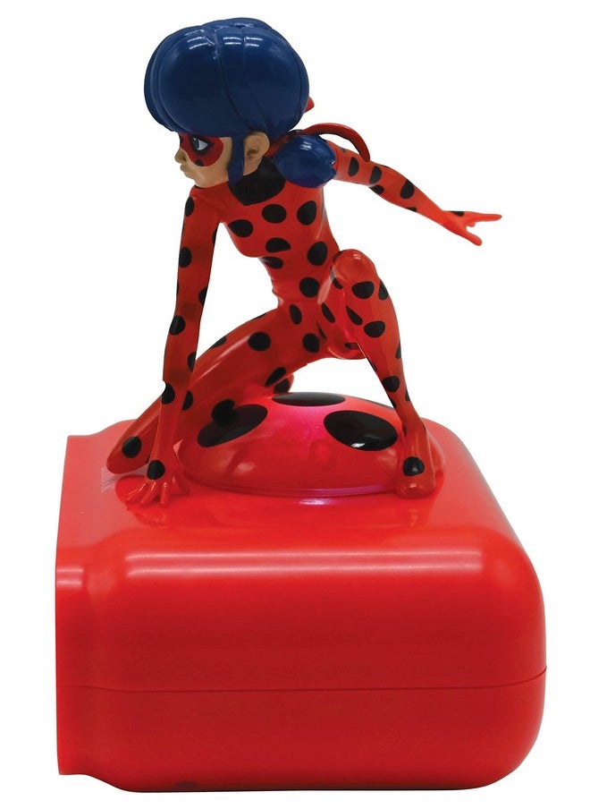 Lexibook - Miraculous Digital Alarm Clock with Night Light Snooze, Clock, Luminous Ladybug, Red colour - RL800MI