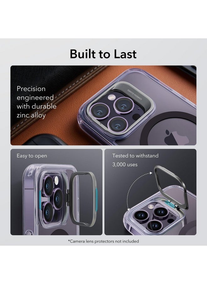 ESR for iPhone 14 Pro Case, Compatible with MagSafe, Adjustable Camera Ring Stand, Scratch Resistant Back, Military-Grade Protection, TPU, Classic Magnetic Back Cover with Kickstand, Purple
