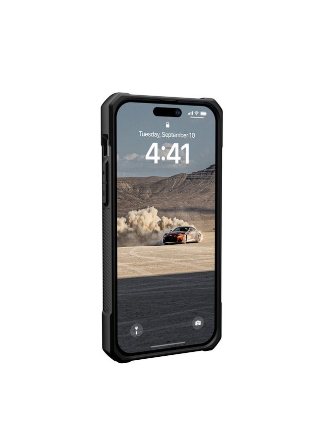 Urban Armor Gear TPU+PC iPhone 14 Pro Max Case,Monarch Rugged Lightweight Premium Protective Case/Cover Designed For iPhone 14 Pro Max(6.7-Inch) Wireless Charging Compatible-Carbon Fiber, Black
