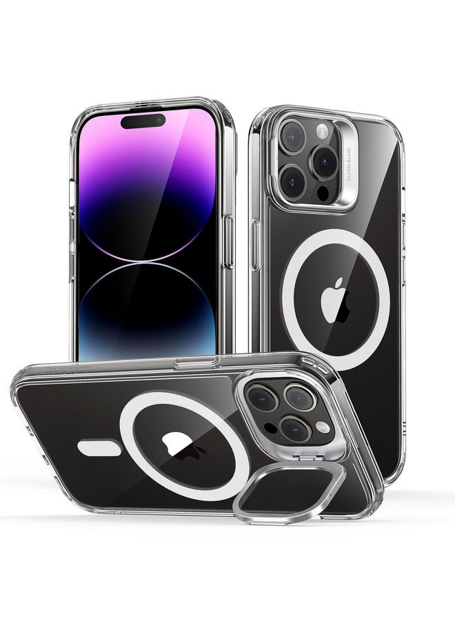 ESR for iPhone 14 Pro Max Case, Compatible with MagSafe, Adjustable Camera Ring Stand, Scratch Resistant Back, Military-Grade Protection, TPU, Classic Magnetic Back Cover with Kickstand, Clear