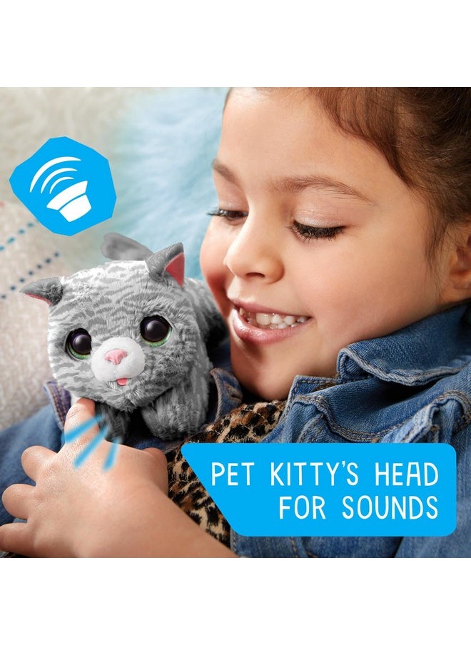 furReal Newborns Kitty Interactive Pet, Small Plush Stuffed Animal Cat with Sounds and Movement, Kids Toys for Ages 4 Up by Just Play