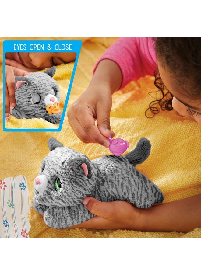 furReal Newborns Kitty Interactive Pet, Small Plush Stuffed Animal Cat with Sounds and Movement, Kids Toys for Ages 4 Up by Just Play