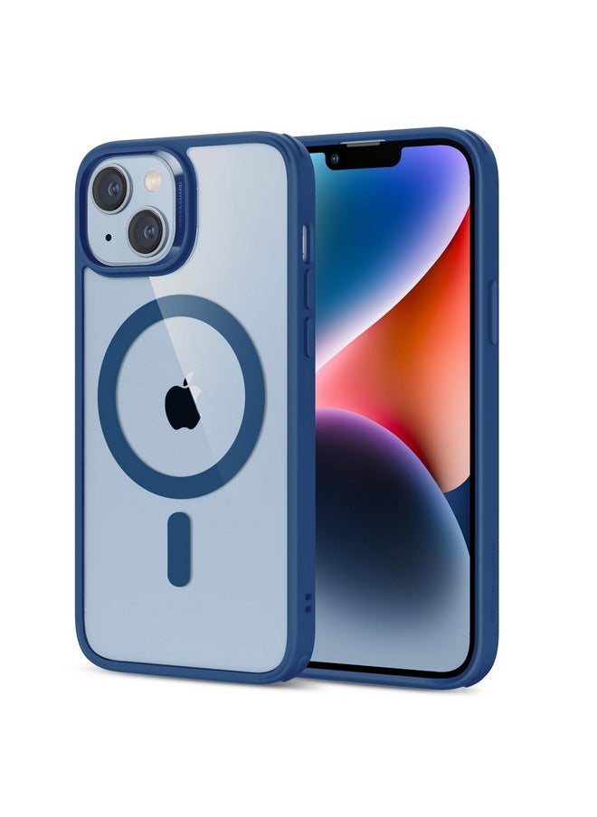 ESR for iPhone 13/14 Cover, Compatible with MagSafe, Scratch-Resistant, Thin and Slim, Classic Shockproof Military-Grade Protection, TPU, Magnetic Back Case, Clear Blue