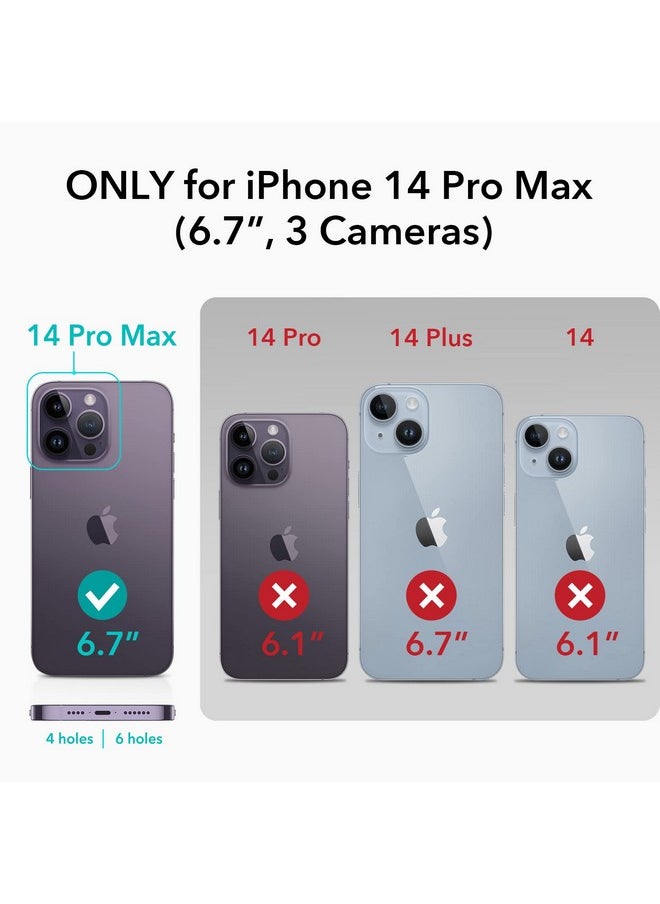ESR for iPhone 14 Pro Max Case, Compatible with MagSafe, Scratch-Resistant, Thin and Slim, Classic Shockproof Military-Grade Protection, TPU, Magnetic Back Cover, Clear Black
