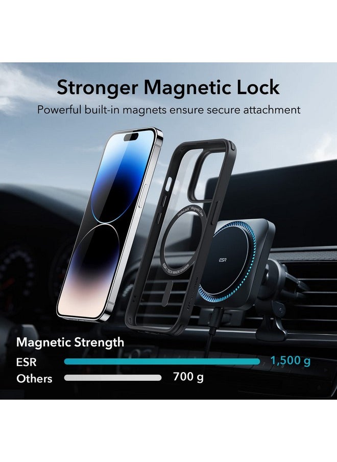 ESR for iPhone 14 Pro Max Case, Compatible with MagSafe, Scratch-Resistant, Thin and Slim, Classic Shockproof Military-Grade Protection, TPU, Magnetic Back Cover, Clear Black