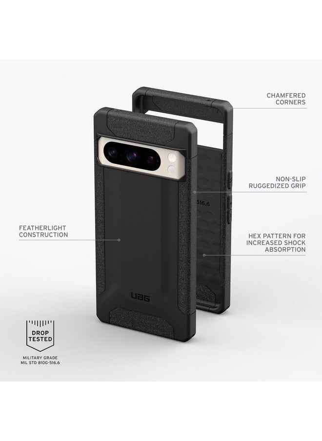 Urban Armor Gear Thermoplastic Polyurethane Pixel 8 Pro Case, Scout Rugged Protection Case/Cover Designed For Google Pixel 8 Pro (2023) Military Drop Tested - Black
