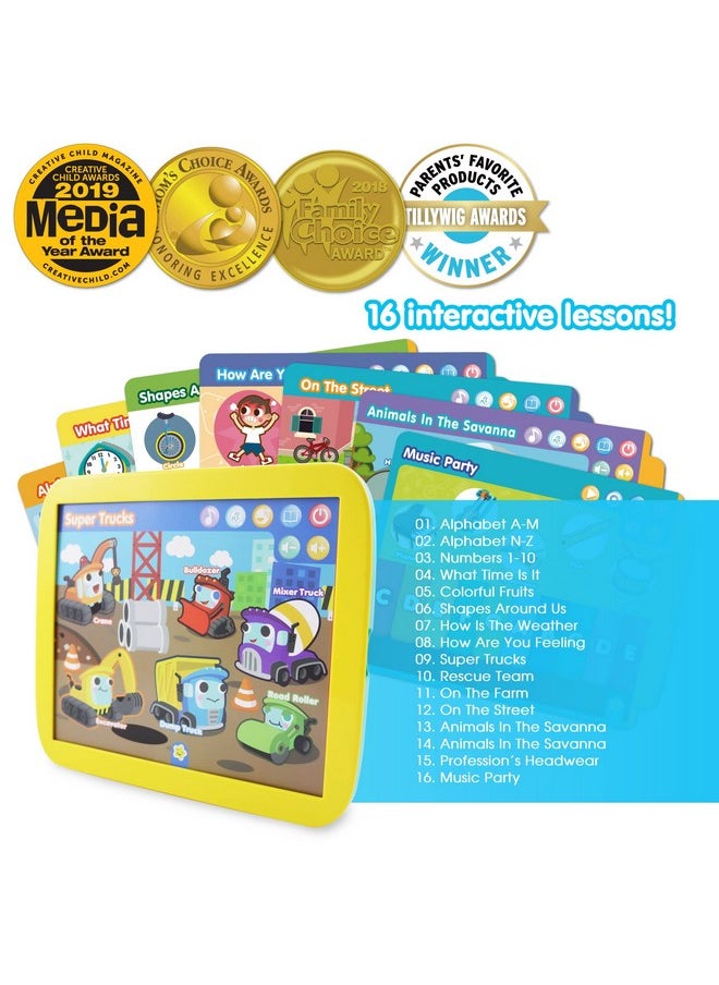 BEST LEARNING INNO PAD Smart Fun Lessons - Educational Tablet Toy to Learn Alphabet, Numbers, Colors, Shapes, Animals, Transport for Toddlers Ages 2 to 5 Years Old | Ideal Christmas & Birthday Gift