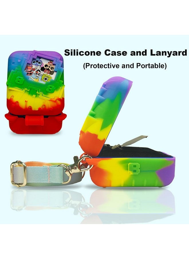 Hard Carrying Case and Silicone Cover for Bitzee Disney Interactive Toy Digital Pet Case, Accessories for Bitzee Disney Virtual Electronic Pets (Multicolor, Case for Bitzee Disney Pet)