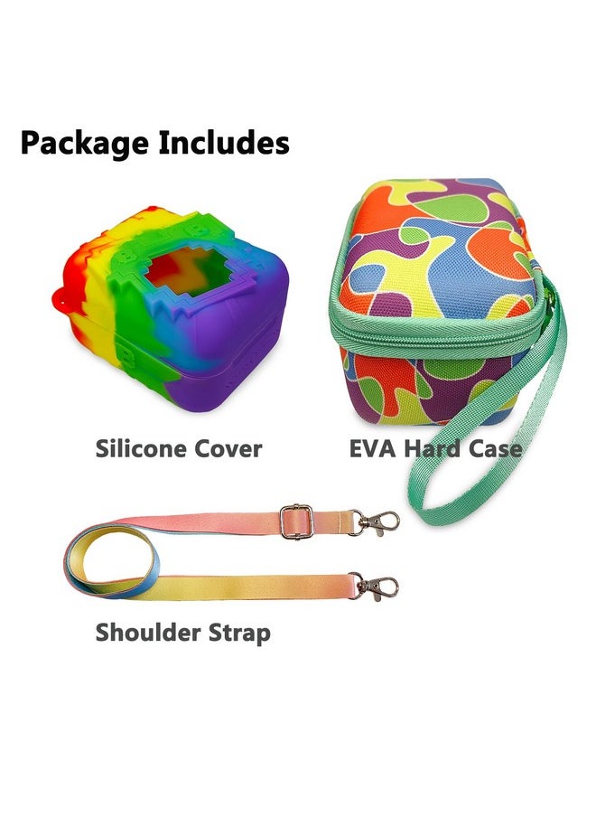 Hard Carrying Case and Silicone Cover for Bitzee Disney Interactive Toy Digital Pet Case, Accessories for Bitzee Disney Virtual Electronic Pets (Multicolor, Case for Bitzee Disney Pet)