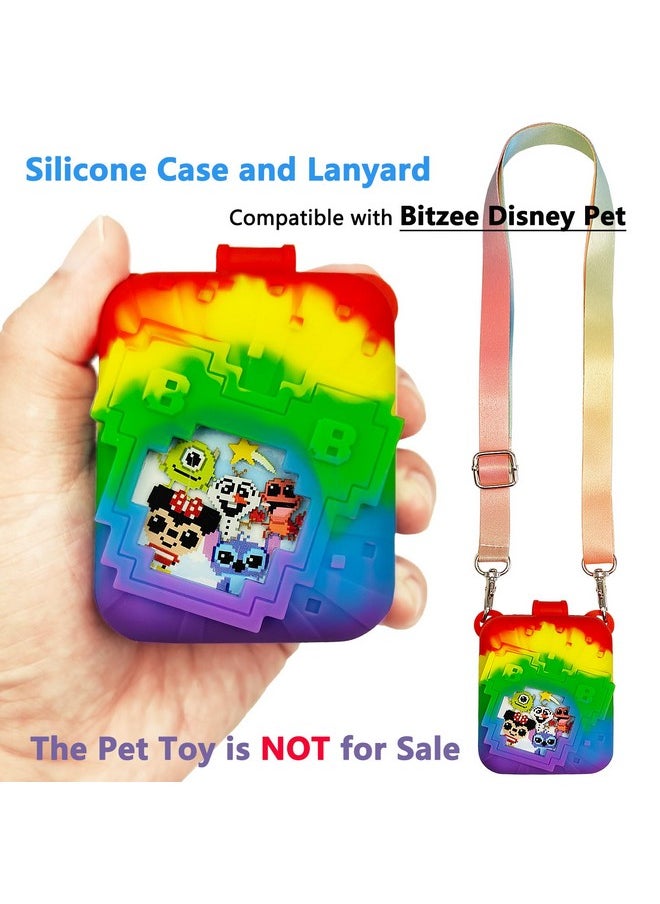 Hard Carrying Case and Silicone Cover for Bitzee Disney Interactive Toy Digital Pet Case, Accessories for Bitzee Disney Virtual Electronic Pets (Multicolor, Case for Bitzee Disney Pet)