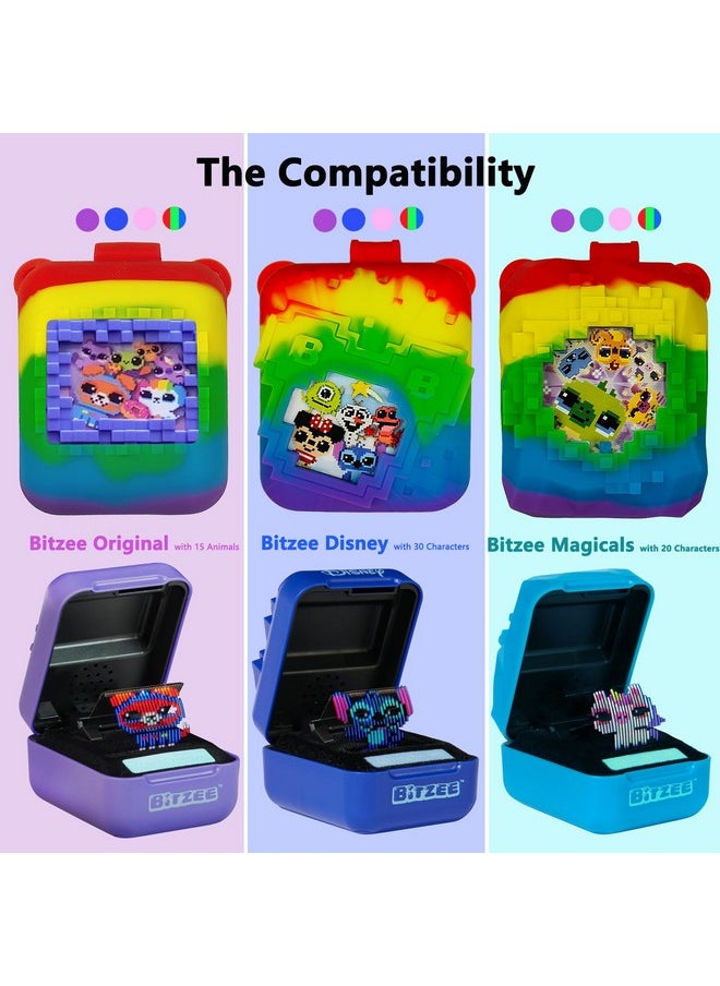 Hard Carrying Case and Silicone Cover for Bitzee Disney Interactive Toy Digital Pet Case, Accessories for Bitzee Disney Virtual Electronic Pets (Multicolor, Case for Bitzee Disney Pet)