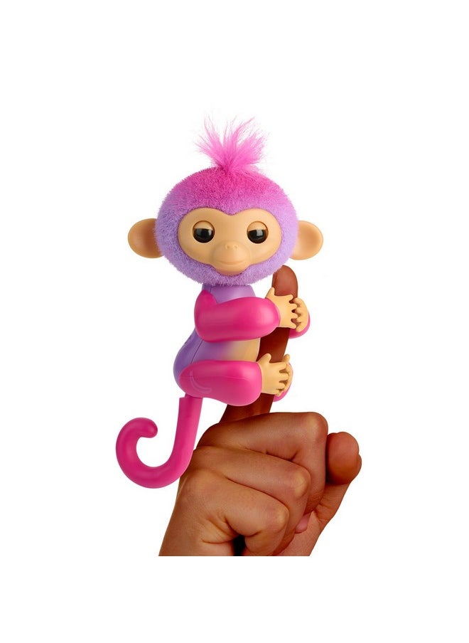 Fingerlings 2023 NEW Interactive Baby Monkey Reacts to Touch - 70+ Sounds & Reactions - Charli (Purple)