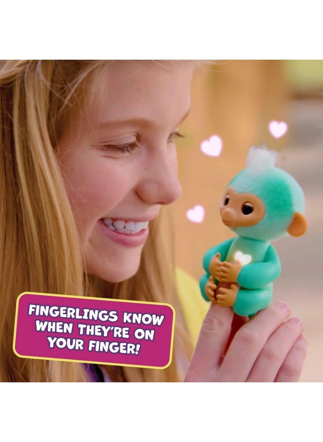 Fingerlings 2023 NEW Interactive Baby Monkey Reacts to Touch - 70+ Sounds & Reactions - Charli (Purple)
