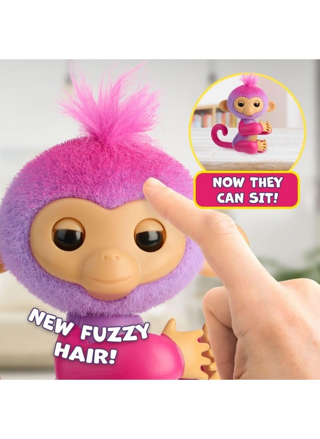 Fingerlings 2023 NEW Interactive Baby Monkey Reacts to Touch - 70+ Sounds & Reactions - Charli (Purple)