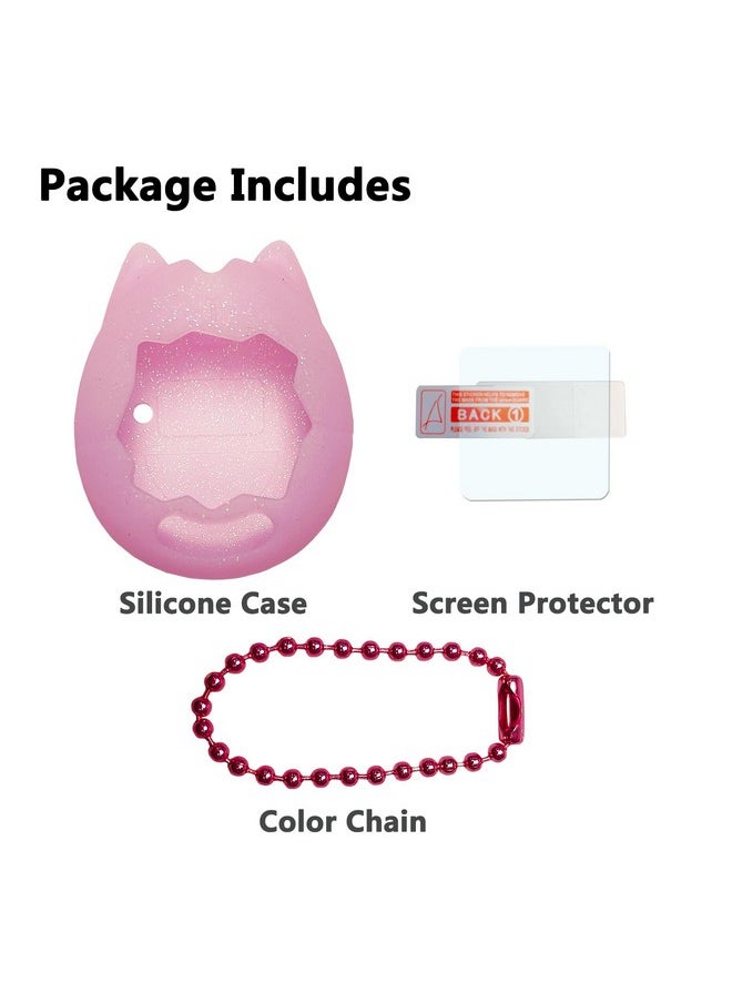 Silicone Cover Case for Tamagotchi Original, Protective Sleeve Skin for Original Tamagotchi Digital Pet Accessories(Only Case)(Purple)