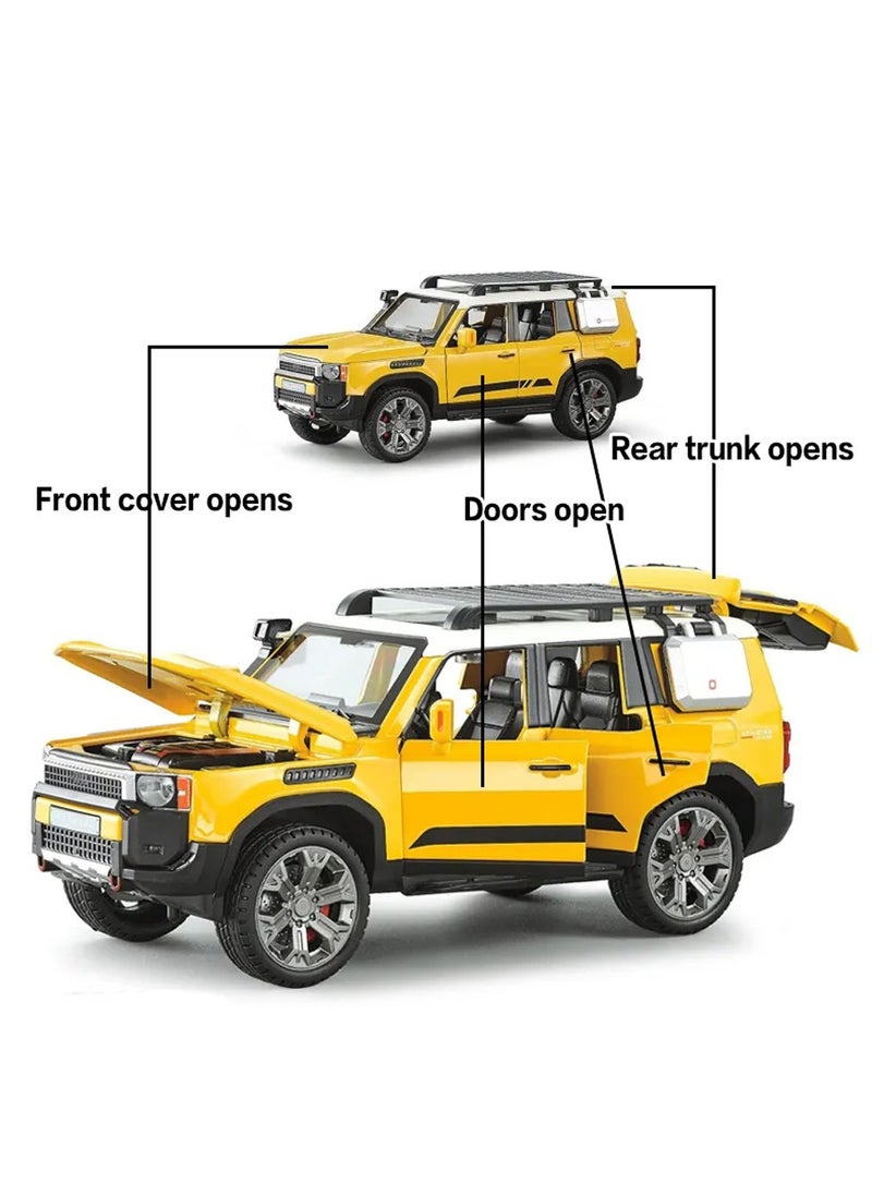 1:22 Diecast SUV Model car with lights,Sounds,Pullback action & Opening doors,Perfect gift for kids and Car collectors