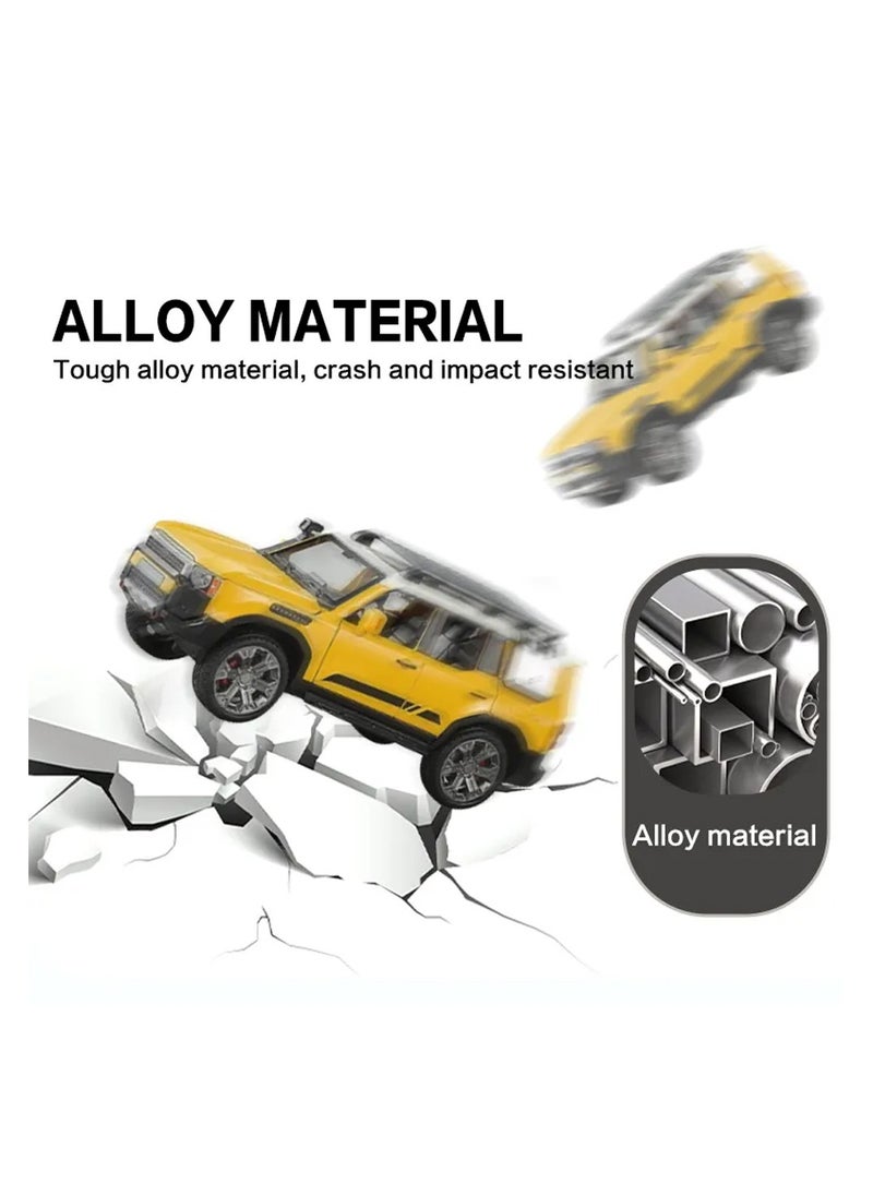 1:22 Diecast SUV Model car with lights,Sounds,Pullback action & Opening doors,Perfect gift for kids and Car collectors