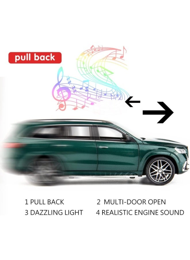 1:24 Scale Simulation of Mercedes-Benz Model Car – Zinc Alloy Diecast Pull Back Toy Car with Light & Sound | Openable Doors