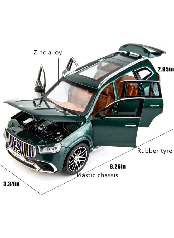 1:24 Scale Simulation of Mercedes-Benz Model Car – Zinc Alloy Diecast Pull Back Toy Car with Light & Sound | Openable Doors