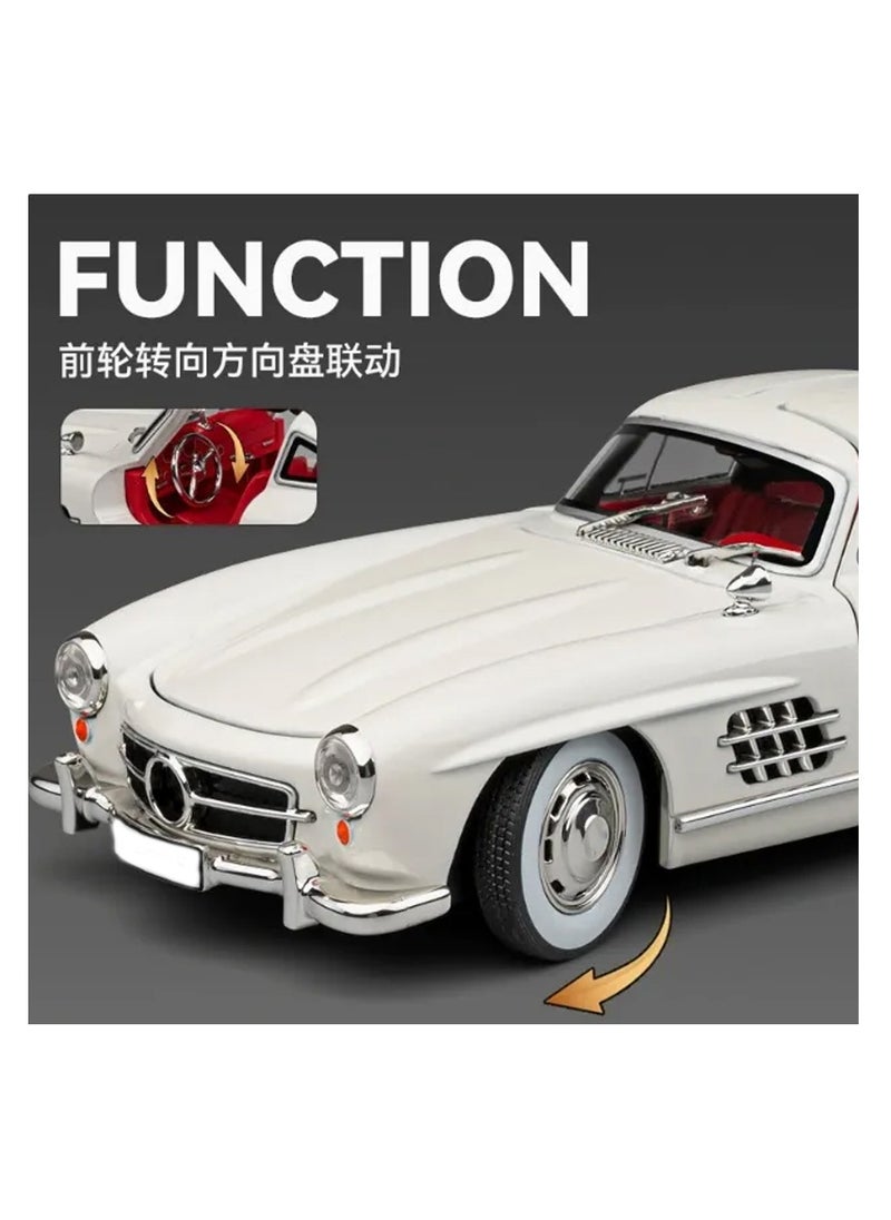 1:24 Scale Diecast  Model car with Realistic Simulation Engine Sounds and Illuminated Vehicle Lights, Functional Pullback Motor, Hinged Openable Doors Revealing Interior Details - A Highly Detailed Replica for Collectors and Enthusiasts