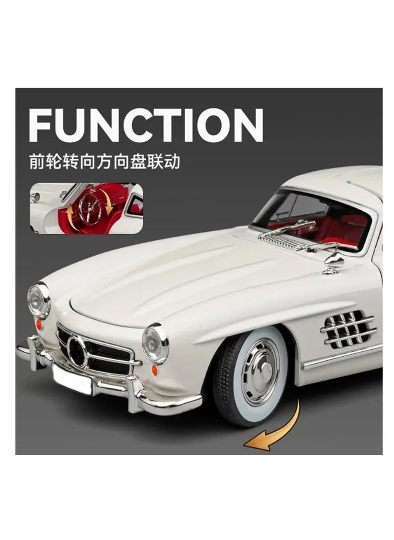 1:24 Scale Diecast  Model car with Realistic Simulation Engine Sounds and Illuminated Vehicle Lights, Functional Pullback Motor, Hinged Openable Doors Revealing Interior Details - A Highly Detailed Replica for Collectors and Enthusiasts