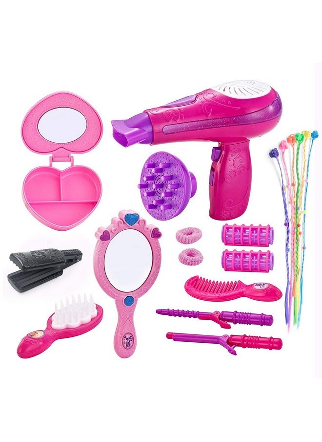 Bettina Vogue Beauty Hair Salon Fashion Pretend Play Set with Hairdryer, Mirror, Styling Accessories